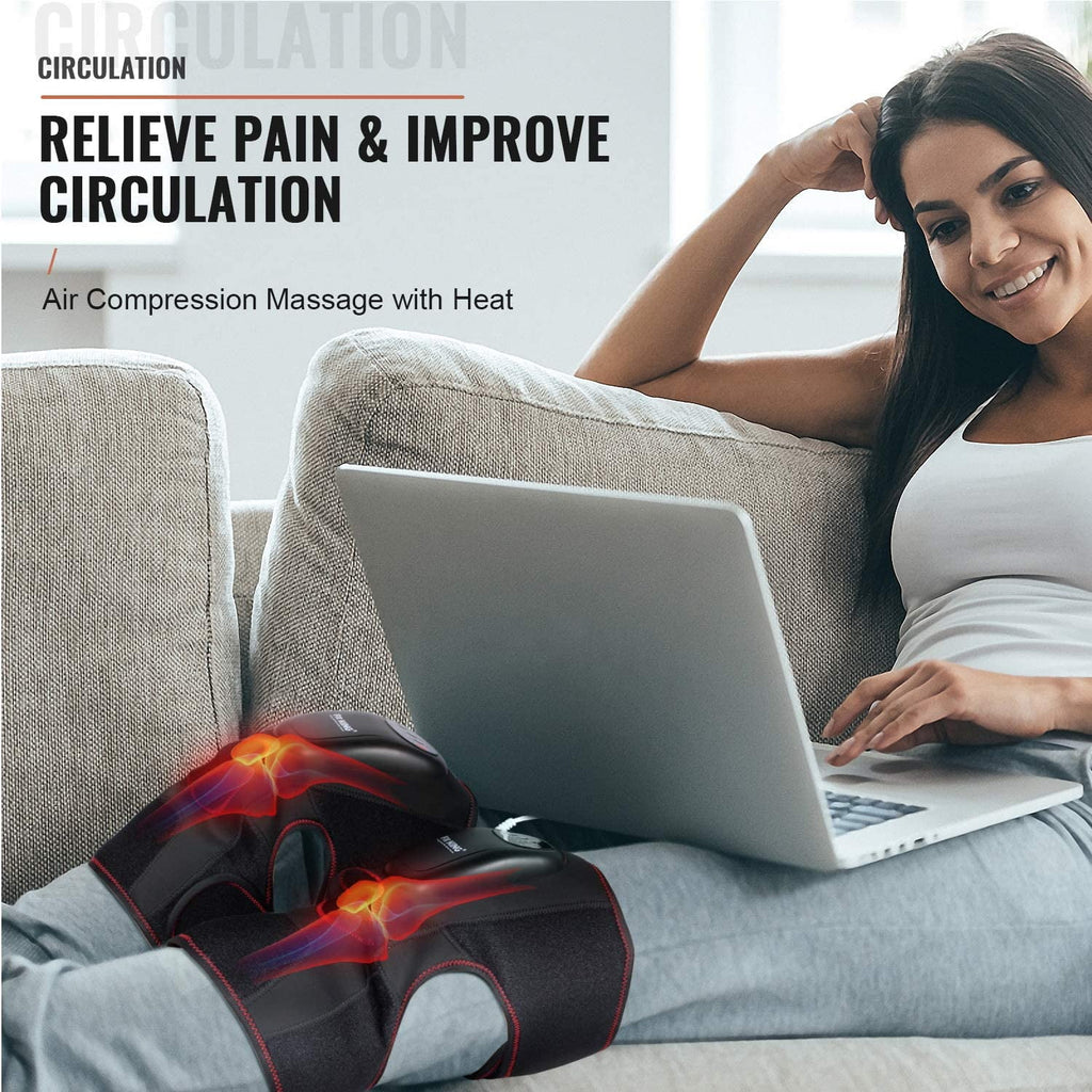 Revitalize Your Knees: Heated Knee Massager with Air Compression - 3 Modes & Levels for Pain Relief and Recovery