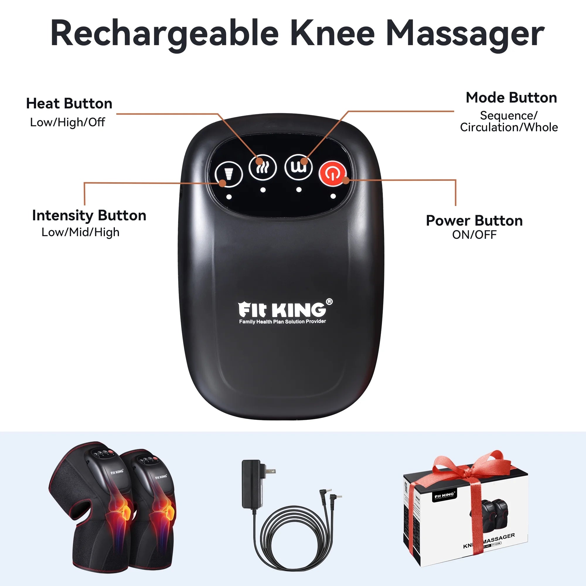Revitalize Your Knees: Heated Knee Massager with Air Compression - 3 Modes & Levels for Pain Relief and Recovery