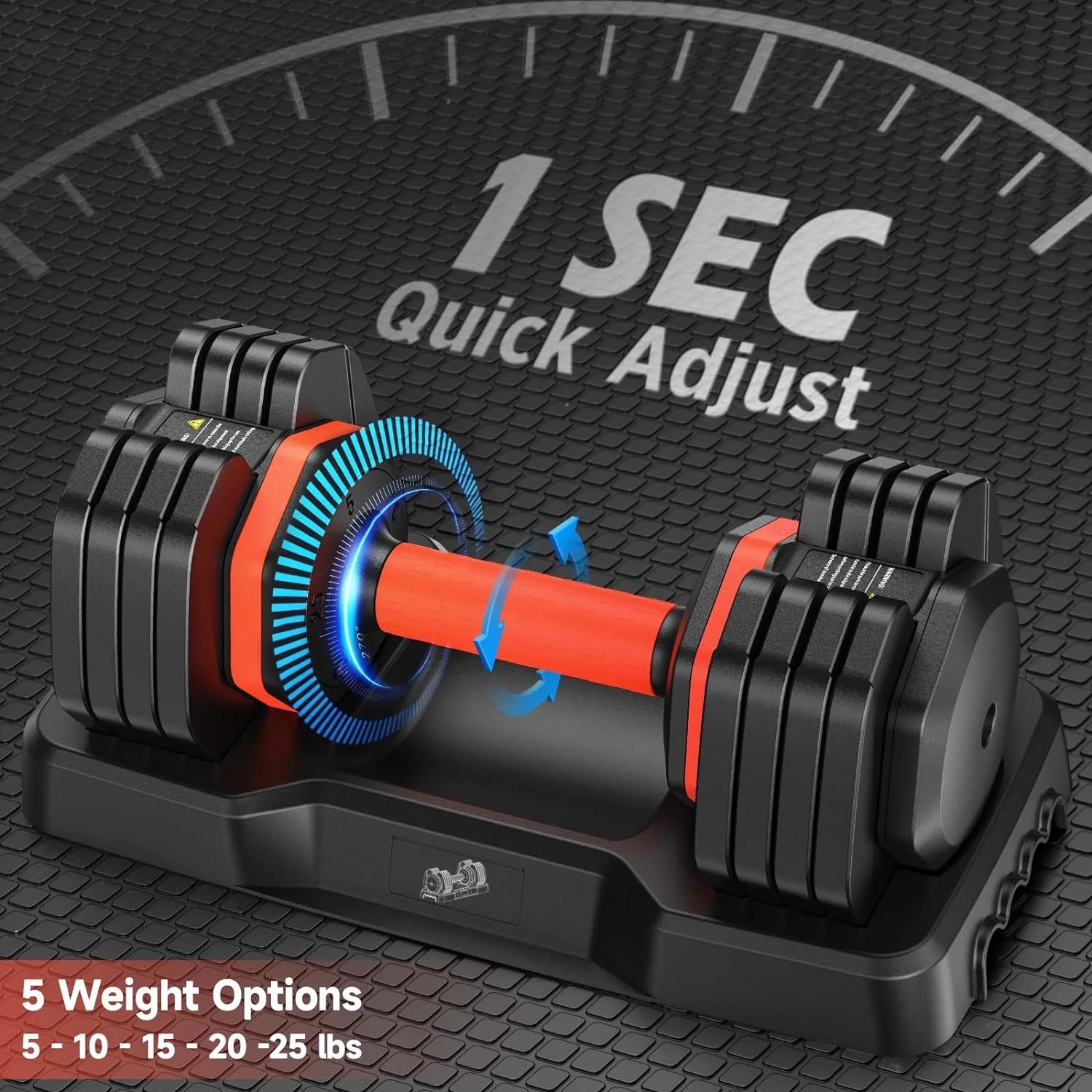 Revolutionize Your Workouts with the UPGO 50LB Adjustable Dumbbell Set – 5 Weights in 1 for Ultimate Versatility and Muscle Building!