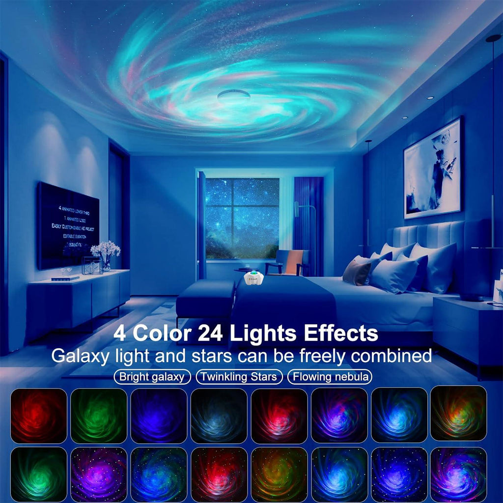 Transform Your Space with the Star Projector: Bluetooth Speaker & Remote Control for Stunning Northern Lights and Starry Skies