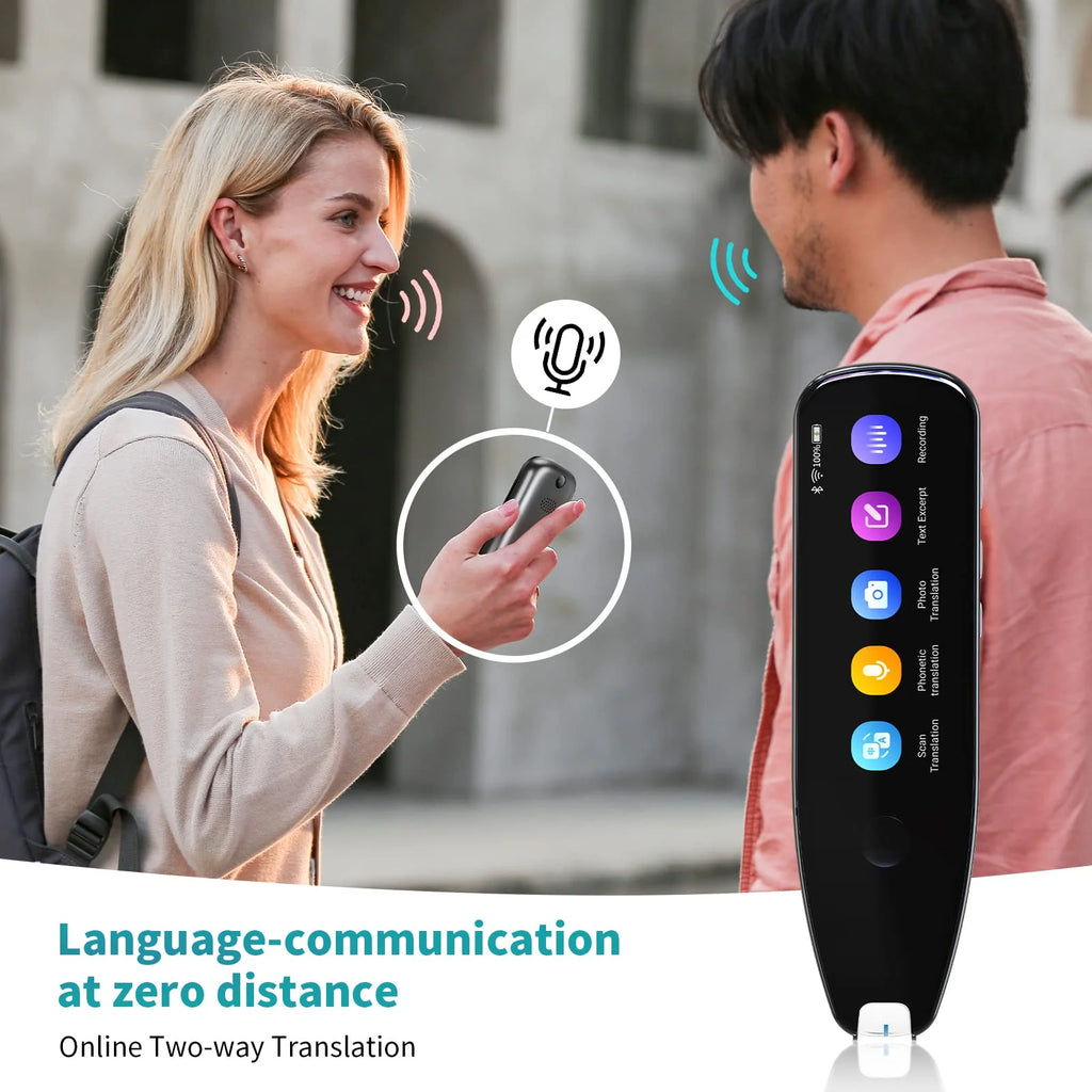 Revolutionary Language Translator Pen: Effortless Reading & Translation for Dyslexia with Voice & Camera Features - Your Portable Companion for Language Mastery in Black