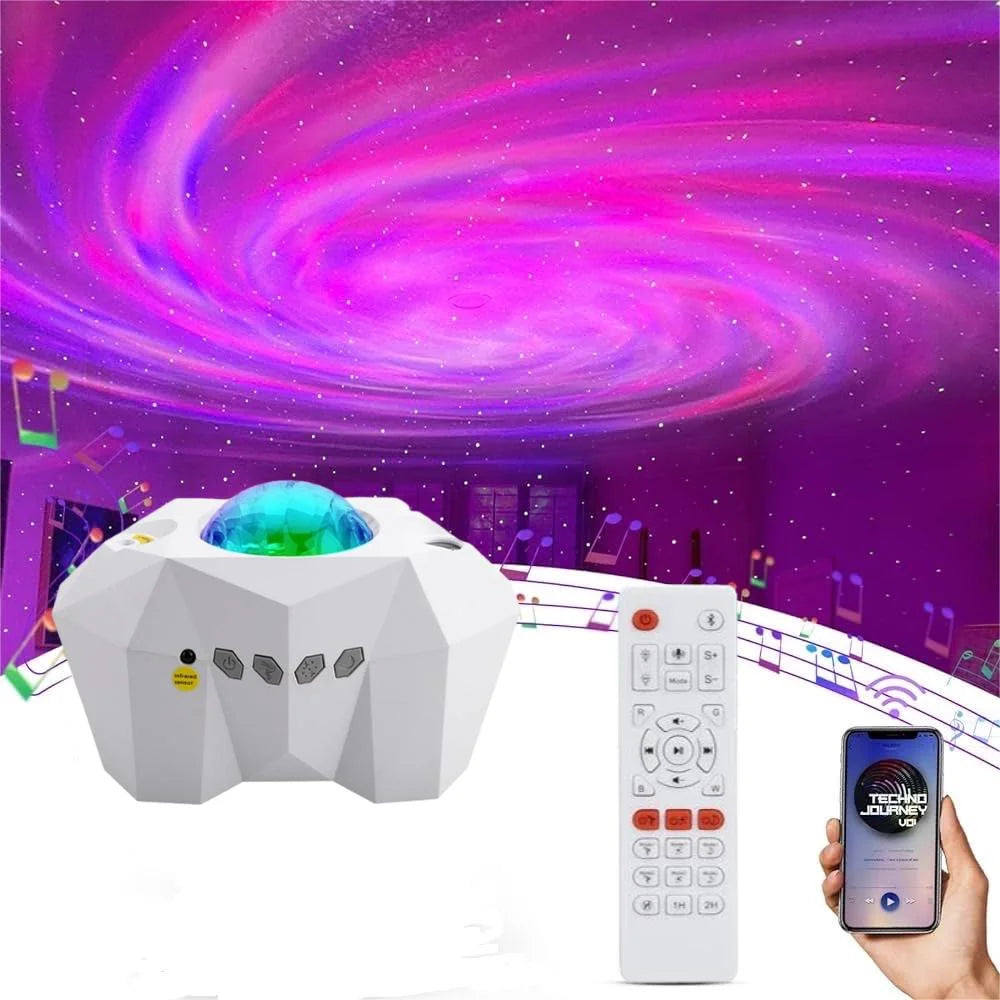 Transform Your Space with the Star Projector: Bluetooth Speaker & Remote Control for Stunning Northern Lights and Starry Skies