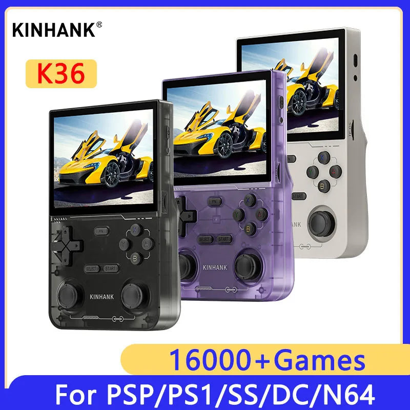 K36 Retro Handheld Game Console - Play 16,000 Classic Games on a Stunning 3.5" IPS Screen!