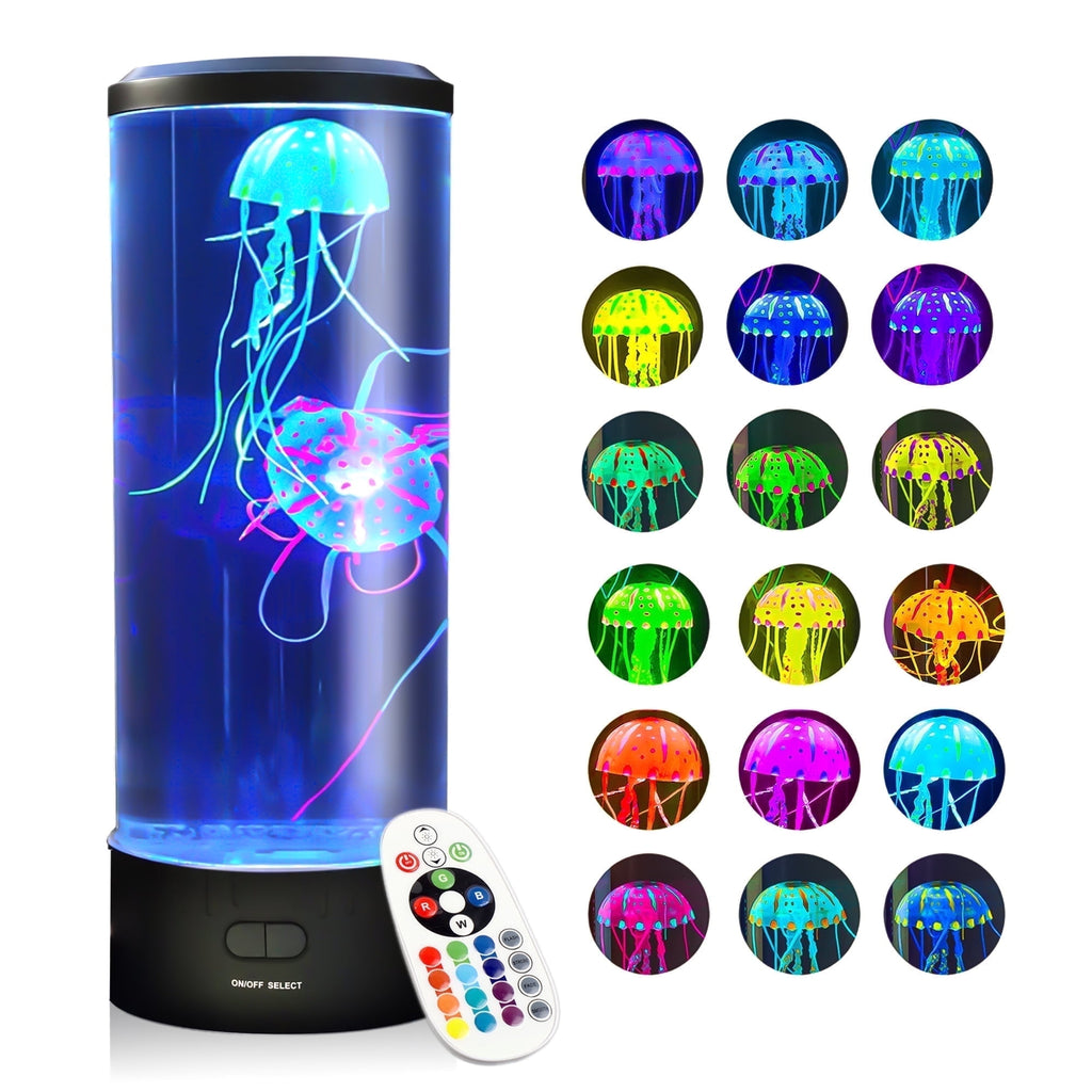 Transform Your Space with the Enchanting Jellyfish Lamp: Remote-Controlled, 16 Color Options, and Soothing Night Light for Kids and Adults