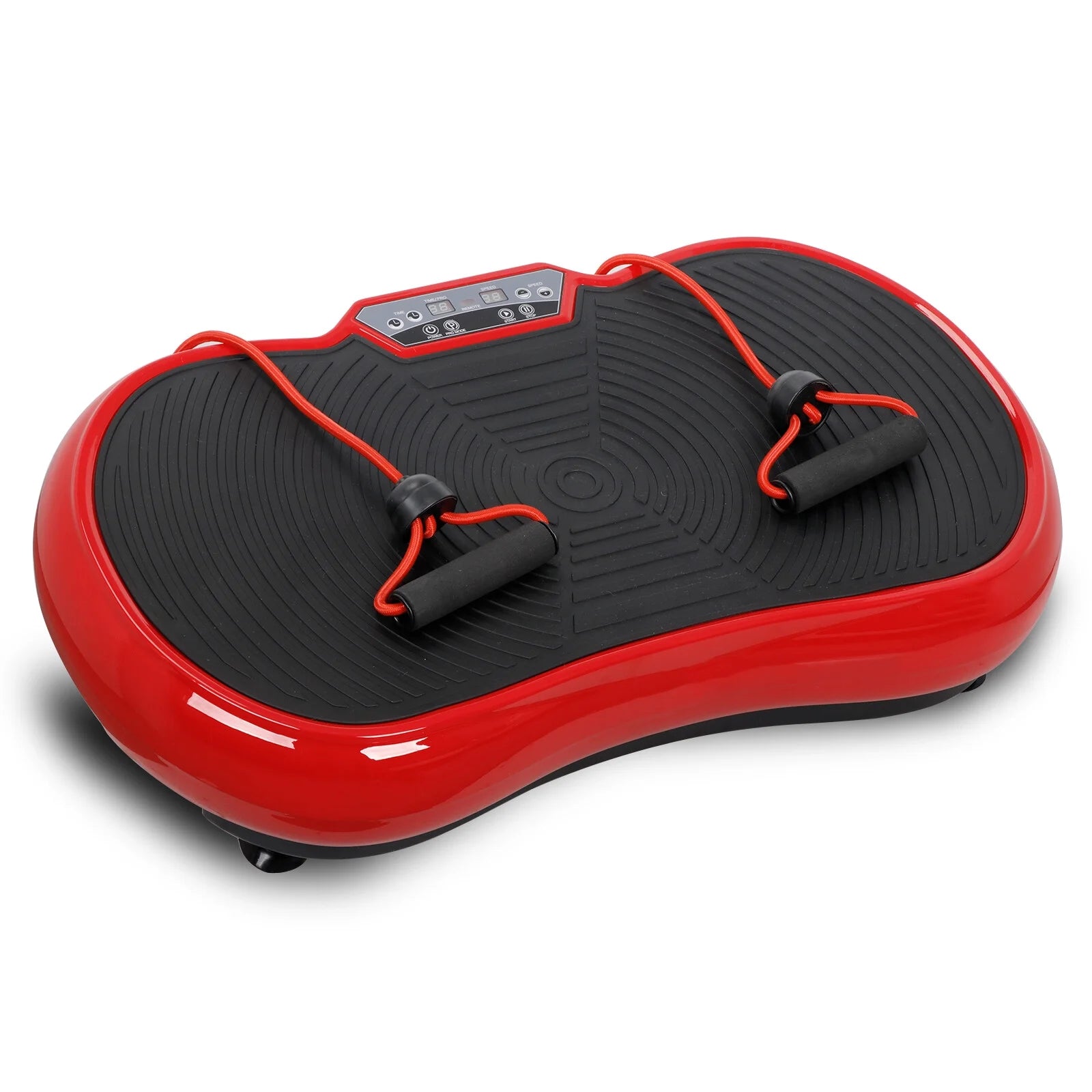 Transform Your Fitness Journey with the Red Vibration Plate Exercise Machine - Full Body Workout Platform with Bluetooth!