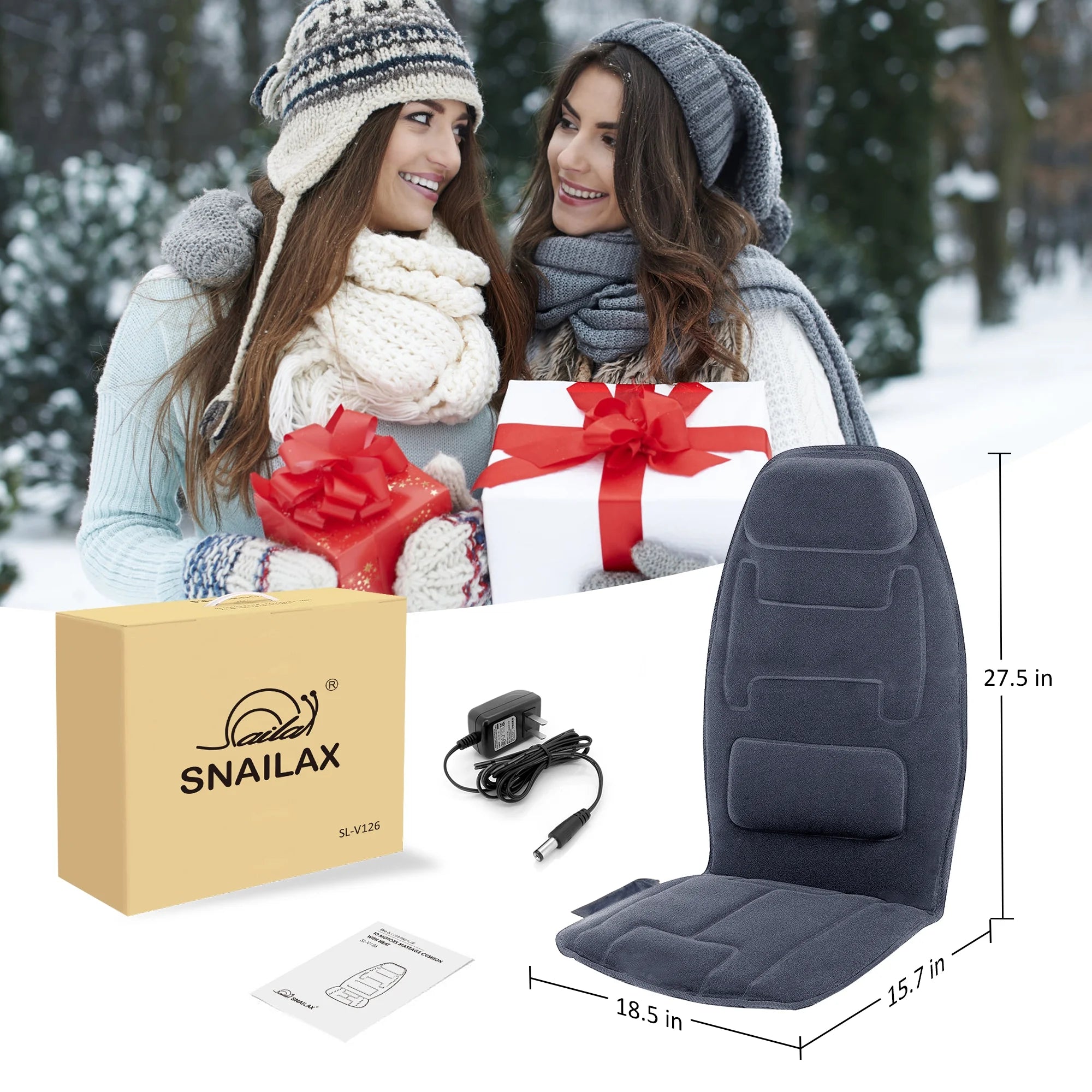 Revitalize Your Body with the Ultimate Massage Seat Cushion - 10 Vibration Motors for Back Pain Relief and Soothing Heat Therapy