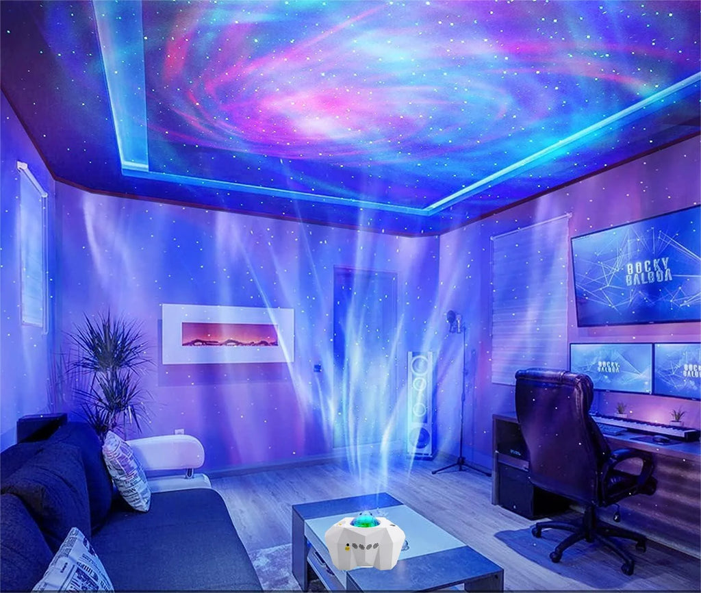 Transform Your Space with the Star Projector: Bluetooth Speaker & Remote Control for Stunning Northern Lights and Starry Skies