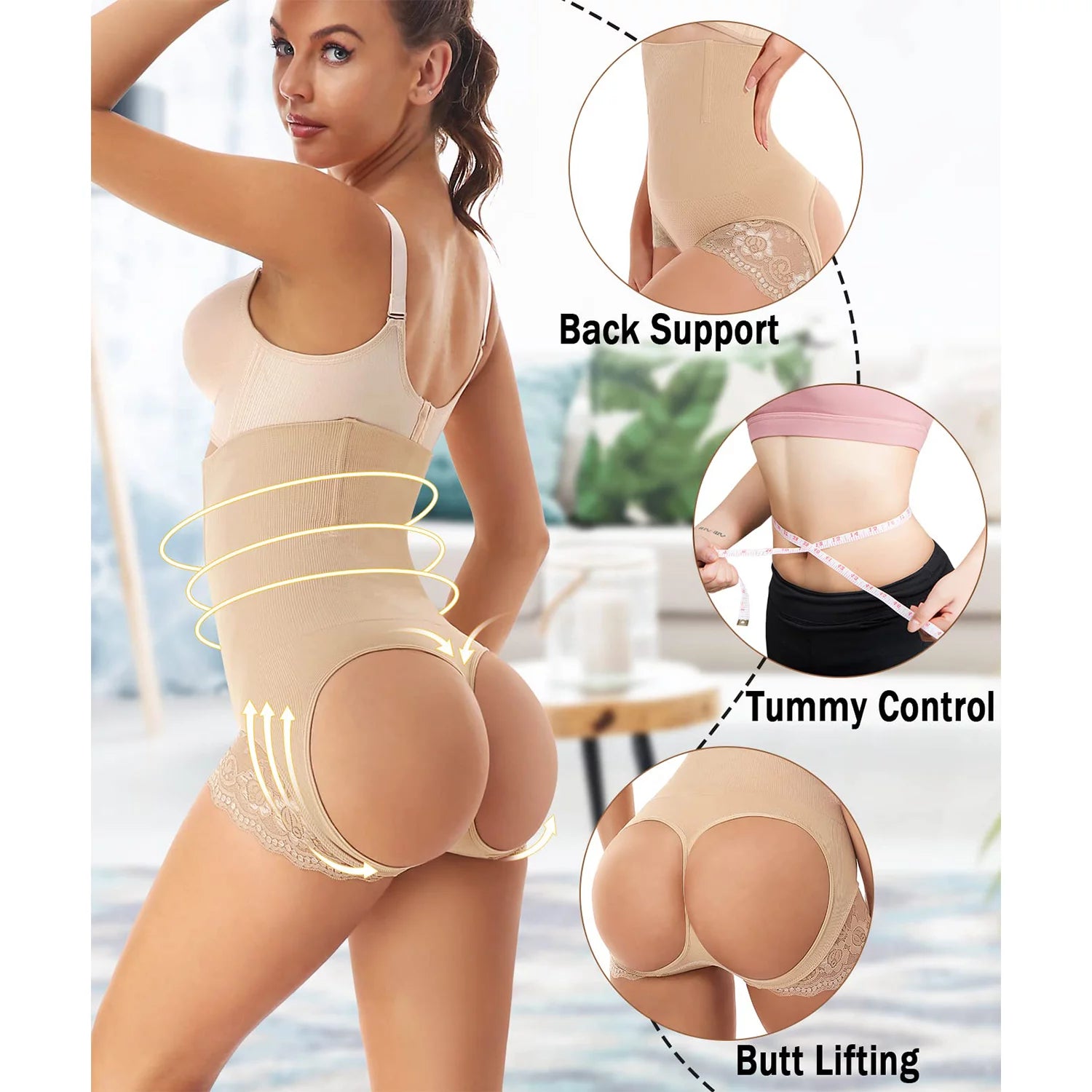 Transform Your Silhouette with Our Butt Lifting Shapewear for Women - Ultimate Tummy Control and Back Support for a Flawless Figure
